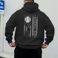 Baseball Dad Silhouette Bat Flag Stars Men's Hoodie Back Print Baseball Dad Silhouette Bat Flag Stars Men's Hoodie Back Print
