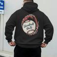 Baseball Dad Softball Glove And Ball Men's Hoodie Back Print Baseball Dad Softball Glove And Ball Men's Hoodie Back Print