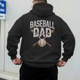 Baseball Dad Sport Father Outfit For Proud Papa Men's Hoodie Back Print