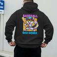 Baseball Dad Squad Fox On The Bat Men's Hoodie Back Print Baseball Dad Squad Fox On The Bat Men's Hoodie Back Print