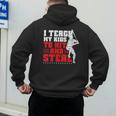 Baseball Dad Teach Kids Hit And Steal Softball Game Men's Hoodie Back Print Baseball Dad Teach Kids Hit And Steal Softball Game Men's Hoodie Back Print