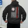 Baseball Dad USA American Flag Men Daddy Fathers Day Men's Hoodie Back Print Baseball Dad USA American Flag Men Daddy Fathers Day Men's Hoodie Back Print