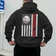 Baseball Dad USA American Flag Patriotic Dad 4th Of July Men's Hoodie Back Print Baseball Dad USA American Flag Patriotic Dad 4th Of July Men's Hoodie Back Print