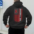 Baseball Dad Usa American Flag Patriotic Dad Father's Day Men's Hoodie Back Print