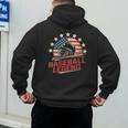 Baseball Dad USA Flag Men's Hoodie Back Print Baseball Dad USA Flag Men's Hoodie Back Print