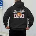 Baseball Dad Vintage Sports Fathers Day Baseball Fan Men's Hoodie Back Print