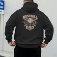 Baseball Fan Dad Father Vintage Baseball Dad Men's Hoodie Back Print