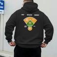 Baseball Father's Day Joke Vintage Baseball Dad Men's Hoodie Back Print Baseball Father's Day Joke Vintage Baseball Dad Men's Hoodie Back Print