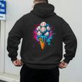 Baseball Ice Cream Drip Baseball Dad Sports Fan Youth Boys Men's Hoodie Back Print Baseball Ice Cream Drip Baseball Dad Sports Fan Youth Boys Men's Hoodie Back Print