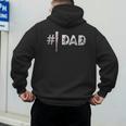 Baseball Player Number One Baseball Dad Father's Day Men's Hoodie Back Print
