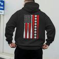 Baseball USA Flag Baseball Lover Baseball Dad Men's Hoodie Back Print