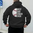 Best Baseball Dad Coach Ever Retro Father Baseball Coach Dad Men's Hoodie Back Print Best Baseball Dad Coach Ever Retro Father Baseball Coach Dad Men's Hoodie Back Print