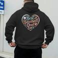 Best Baseball Dad Ever Heart Men's Hoodie Back Print