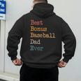Best Bonus Baseball Dad Ever Softball Stepdad From Daughter Men's Hoodie Back Print
