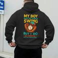 My Boy Might Not Always Swing Baseball Dad Sports Men's Hoodie Back Print My Boy Might Not Always Swing Baseball Dad Sports Men's Hoodie Back Print