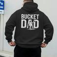 Bucket Dad Softball Dad Baseball Dad Coach Bucket Men's Hoodie Back Print