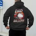 Dad Of Ballers Shirt Volleyball Baseball Dad Of Baller Men's Hoodie Back Print