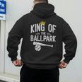 Dad Baseball For Men Baseball Dad King Of Ballpark Men's Hoodie Back Print Dad Baseball For Men Baseball Dad King Of Ballpark Men's Hoodie Back Print