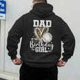 Dad Of The Birthday Girl Baseball Dad Leopard Heart Men's Hoodie Back Print Dad Of The Birthday Girl Baseball Dad Leopard Heart Men's Hoodie Back Print