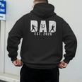 Dad Est 2026 Baseball Dad To Be New Baby Daddy Father's Day Men's Hoodie Back Print Dad Est 2026 Baseball Dad To Be New Baby Daddy Father's Day Men's Hoodie Back Print
