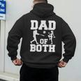 Dad Of Both Gymnastics Baseball Dad Men's Hoodie Back Print