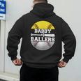 Daddy Of Ballers Softball Baseball Dad Men's Hoodie Back Print Daddy Of Ballers Softball Baseball Dad Men's Hoodie Back Print