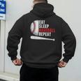 Eat Sleep Baseball Repeat Humor Baseball Dad Players Men's Hoodie Back Print Eat Sleep Baseball Repeat Humor Baseball Dad Players Men's Hoodie Back Print