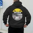Father Of Ballers Softball Baseball Dad Men's Hoodie Back Print