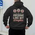 Father's Day Baseball Dad I'm Awesome Just Like My Daughter Men's Hoodie Back Print Father's Day Baseball Dad I'm Awesome Just Like My Daughter Men's Hoodie Back Print