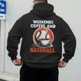 Fathers Day Baseball Dad Parent Men's Hoodie Back Print