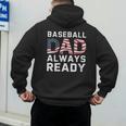 Homerun Baseball Dad Baseball Lovers Father Fathers Day Men's Hoodie Back Print