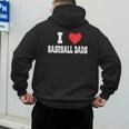 I Love Baseball Dads Awesome Little League Tees Spring Ball Men's Hoodie Back Print