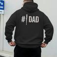 Number One Baseball Dad For Father's Day Daddy Coach Men's Hoodie Back Print Number One Baseball Dad For Father's Day Daddy Coach Men's Hoodie Back Print