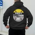 Poppy Of Ballers Softball Baseball Dad Men's Hoodie Back Print Poppy Of Ballers Softball Baseball Dad Men's Hoodie Back Print