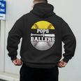 Pops Of Ballers Softball Baseball Dad Men's Hoodie Back Print Pops Of Ballers Softball Baseball Dad Men's Hoodie Back Print