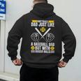 Softball Dad Like a Baseball Dad With Bigger Balls Softball Men's Hoodie Back Print Softball Dad Like a Baseball Dad With Bigger Balls Softball Men's Hoodie Back Print