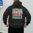 Softball Dad Like a Baseball Dad Gift Men Men's Hoodie Back Print Softball Dad Like a Baseball Dad Gift Men Men's Hoodie Back Print