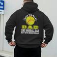 Softball Dad Like A Baseball Dad Softball Father's Day Men's Hoodie Back Print