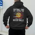 Softball Dad Just Like A Baseball Dad But With Bigger Back Men's Hoodie Back Print Softball Dad Just Like A Baseball Dad But With Bigger Back Men's Hoodie Back Print