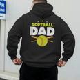 Softball Dad Just Like A Baseball Dad Player Men's Hoodie Back Print Softball Dad Just Like A Baseball Dad Player Men's Hoodie Back Print