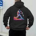 Tie Dye Baseball Dad Fathers Day Men's Hoodie Back Print