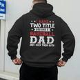 I Have Two Title Dad And a Baseball Dad And I Rock Them Both Men's Hoodie Back Print