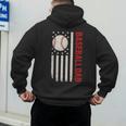 Vintage Baseball DAD American Flag Fathers Day 4th Of July Men's Hoodie Back Print Vintage Baseball DAD American Flag Fathers Day 4th Of July Men's Hoodie Back Print
