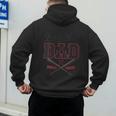 Vintage Baseball Dad Fathers Day Daddy Toddler Kids Boys Men's Hoodie Back Print