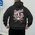 Vintage Baseball Dad Father's Day Husband Daddy Dad In Law Men's Hoodie Back Print