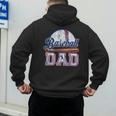 Vintage Baseball Dad Happy Fathers Day For Men Sports Lovers Men's Hoodie Back Print