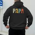 Vintage Baseball Dad Papa Fathers Day Men's Hoodie Back Print