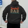 Vintage Baseball Dad Most Stressful Position On The Team Men's Hoodie Back Print