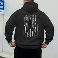 Vintage Baseball US Camouflage Flag Tee Baseball Dad Player Men's Hoodie Back Print