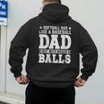Vintage Softball Dad Like A Baseball Dad Fathers Day Men's Hoodie Back Print Vintage Softball Dad Like A Baseball Dad Fathers Day Men's Hoodie Back Print